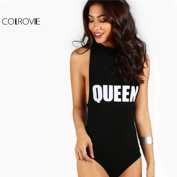 Just in!!! Black “Queen”bodysuit - Picture 3 of 5